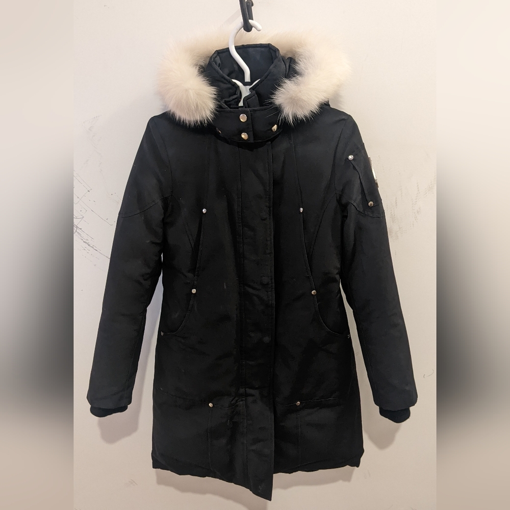 Mooseknuckle womens parka with fur trim
